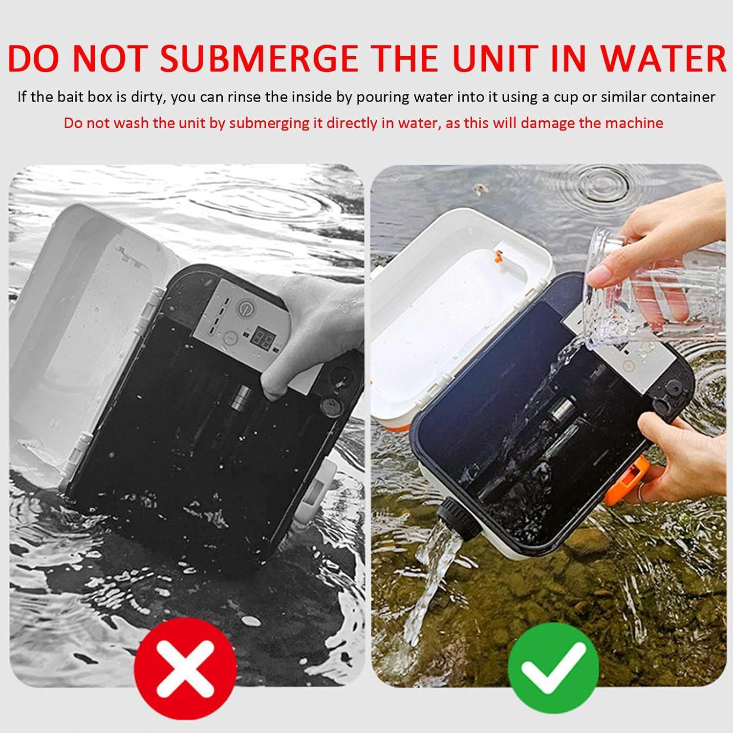 Portable Bait Containers for Fishing, Automatic Feeder for Sea Fishing, Large Capacity 1.5kg, LED Lights, Waterproof, Ideal for Fishing Enthusiasts