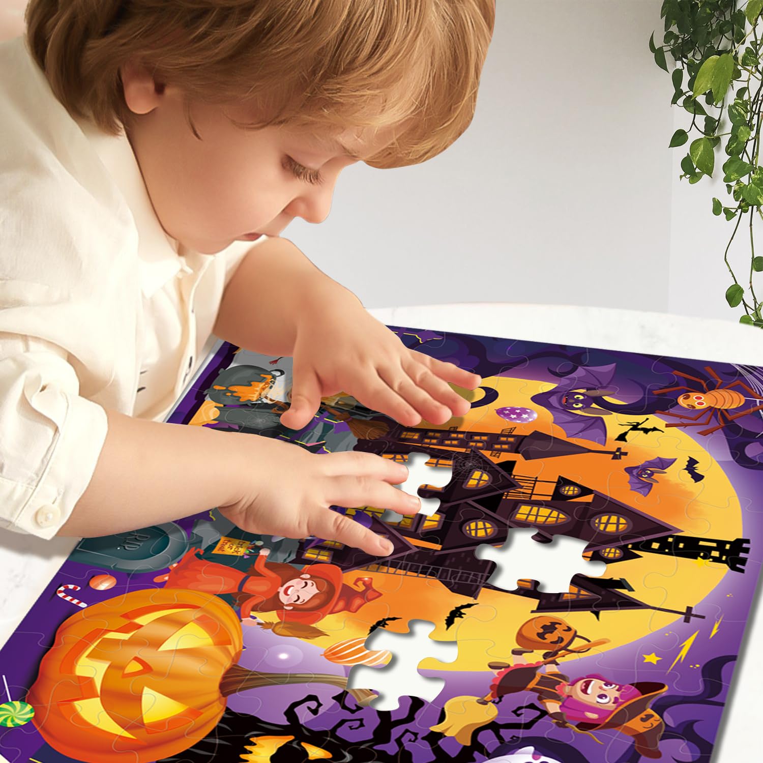 HENBRANDT 12x Mini Halloween Puzzle Bücher – Aktivitätsheft A6 Mit Rätseln & Malbildern Für Kinder, Ideal Als Partytütenfüller