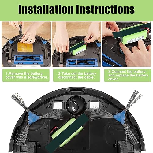 Miniatura 6 de JYJZPB Batería de repuesto de 14.4V 2800mAh compatible con Eufy RoboVac 11 11S 30 15C 25C 35C G10 G30 y Ecovacs Deebot N79S, 500, N79, DN622, Goovi