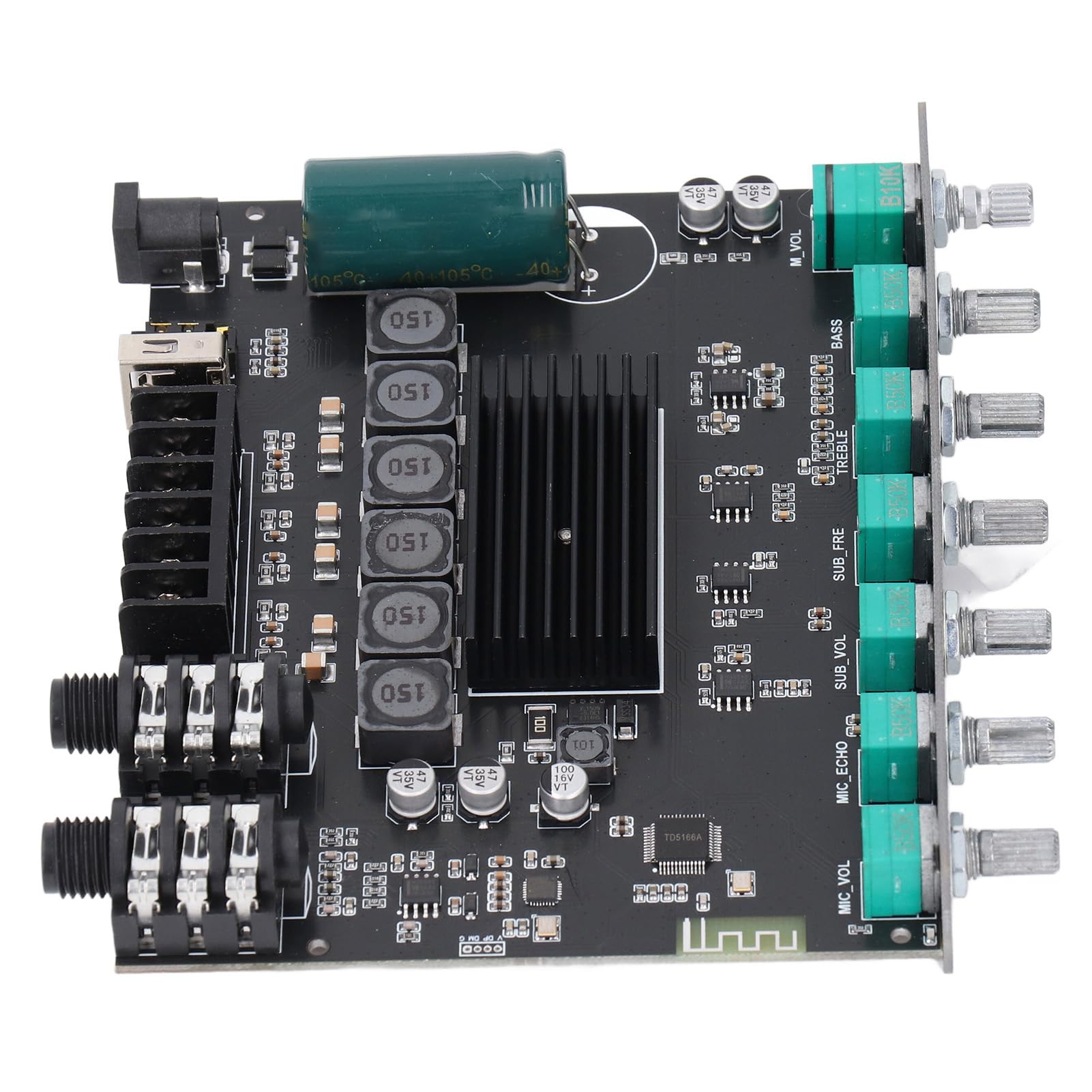 Generic Modulo Amplificatore Bluetooth Ad Alte Prestazioni a 2.1 per gli Appassionati di Musica DC12-24V