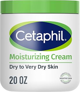 Cetaphil Moisturizing Cream for Dry to Very Dry Sensitive Skin, 20 oz Fragrance-Free Hydrating Face & Body Lotion