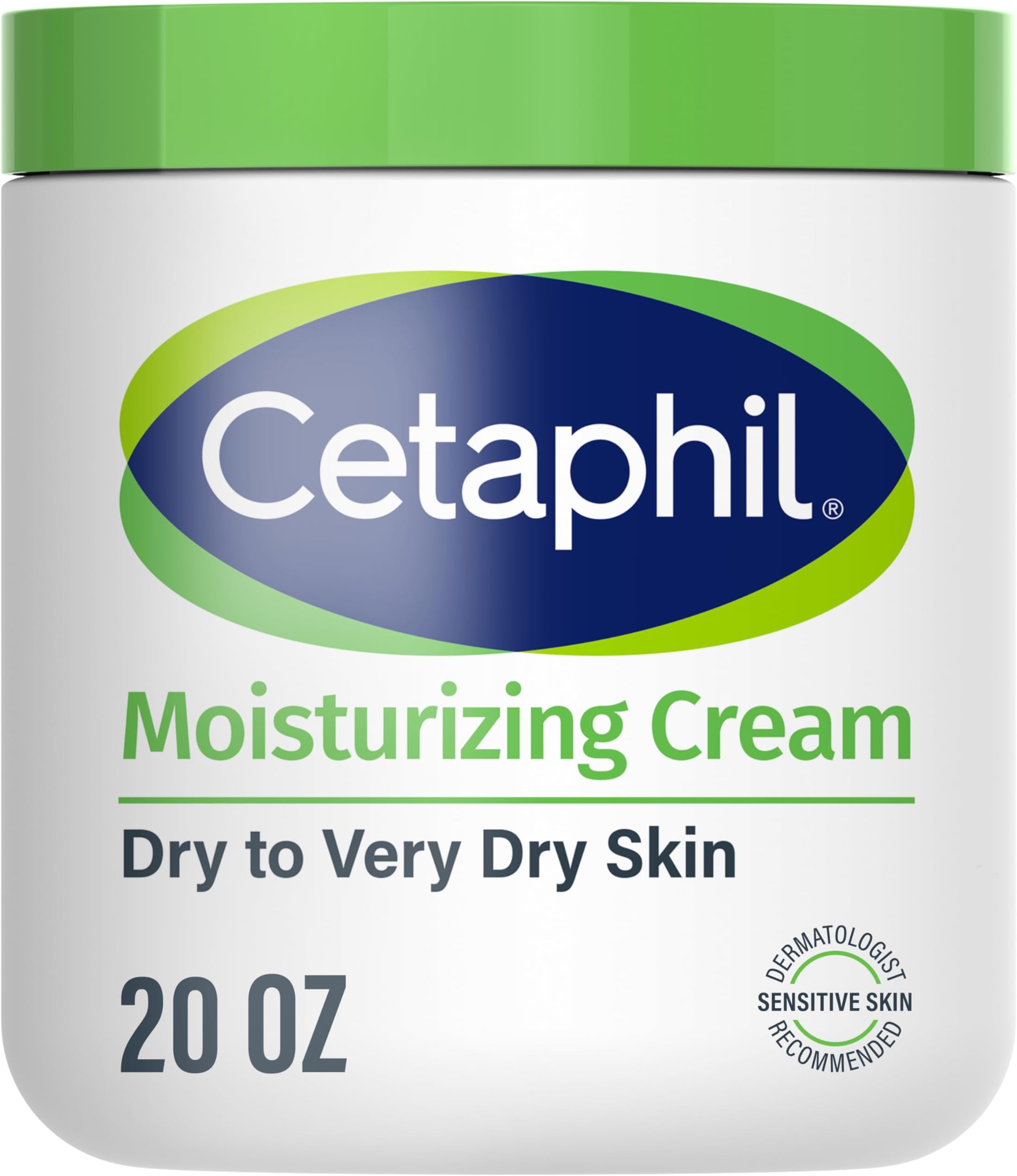 Cetaphil Face & Body Moisturizer, Hydrating Moisturizing Cream for Dry to Very Dry, Sensitive Skin, NEW 20 oz, Fragrance Free, Non-Comedogenic, Non-Greasy (Packaging May Vary)