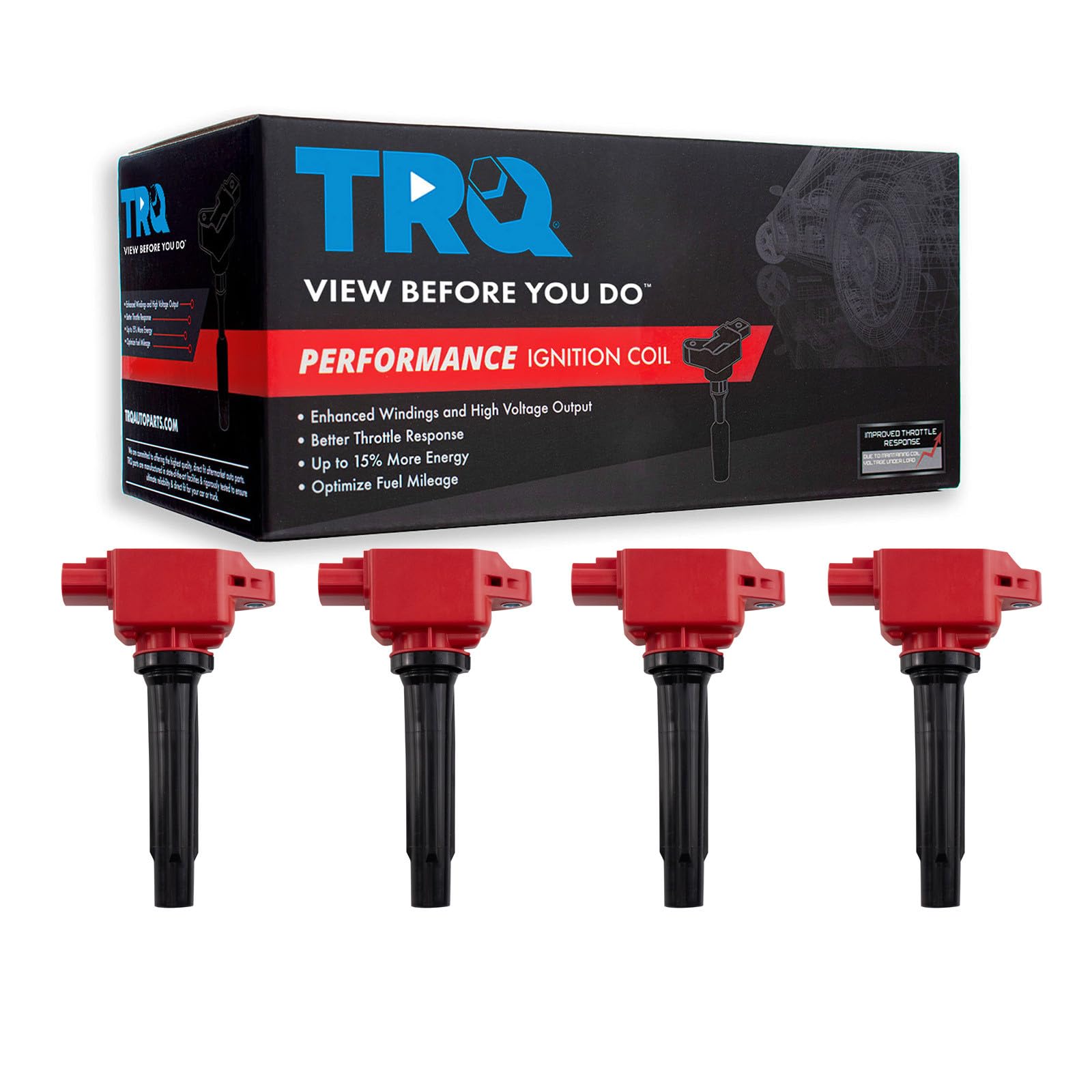 Amazon.com: TRQ Performance Ignition Coil Set 4 Piece High