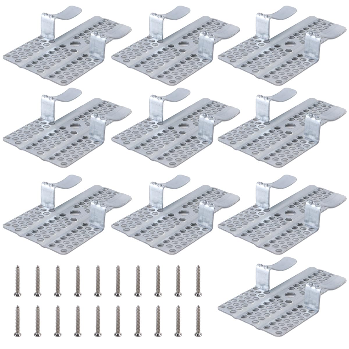 Riven 10PCS Trockenbau-Befestigungsclips, Edelstahl-Gipskarton-Reparaturclips mit Schrauben Passend für 1 / 2 "& 5 / 8" Paneele für DIY-Befestigung