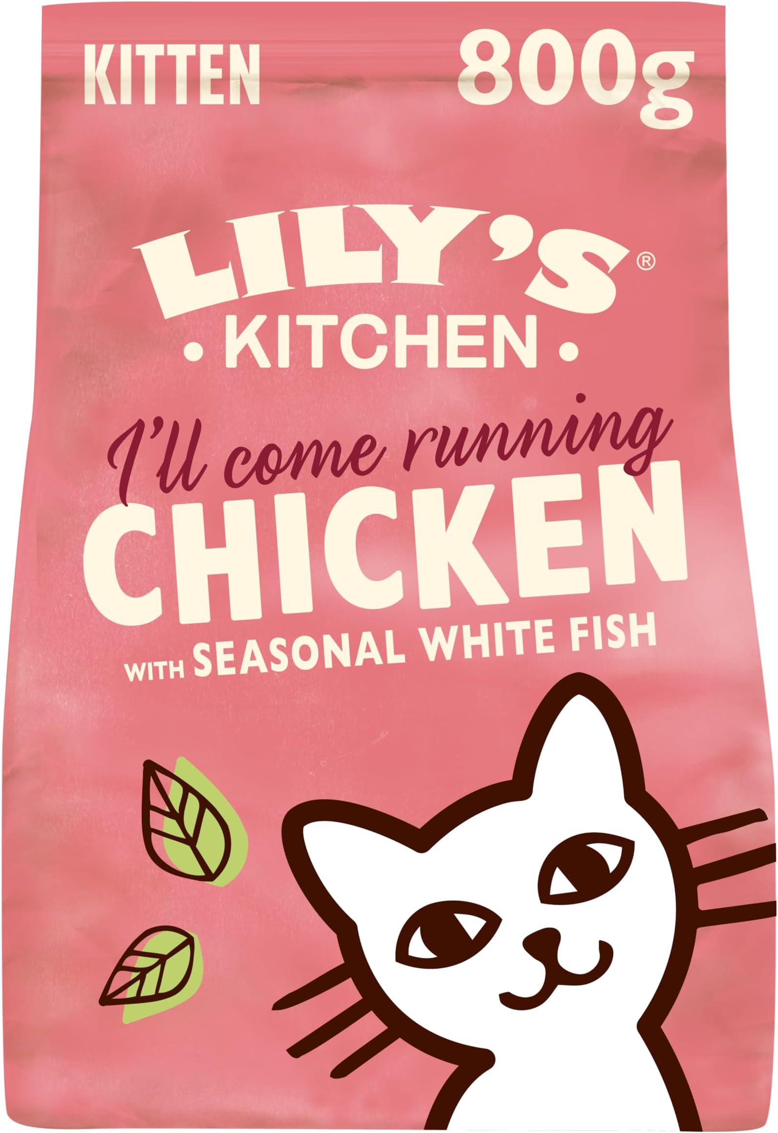 Lily's Kitchen Natural Kitten Dry Cat Food Chicken & White Fish 800g, Pack of 4