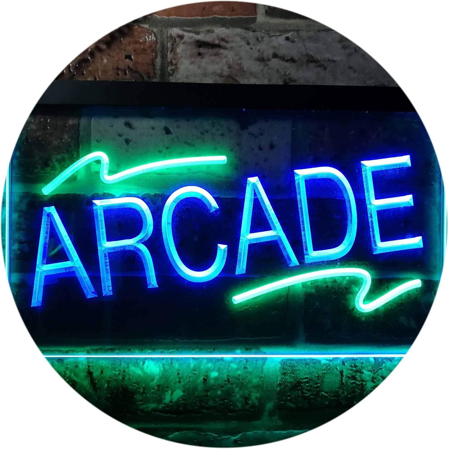 ADVPRO Arcade Game Room Man Cave Dual Color LED Neon Sign Green & Blue 12" x 8.5" st6s32-i0427-gb