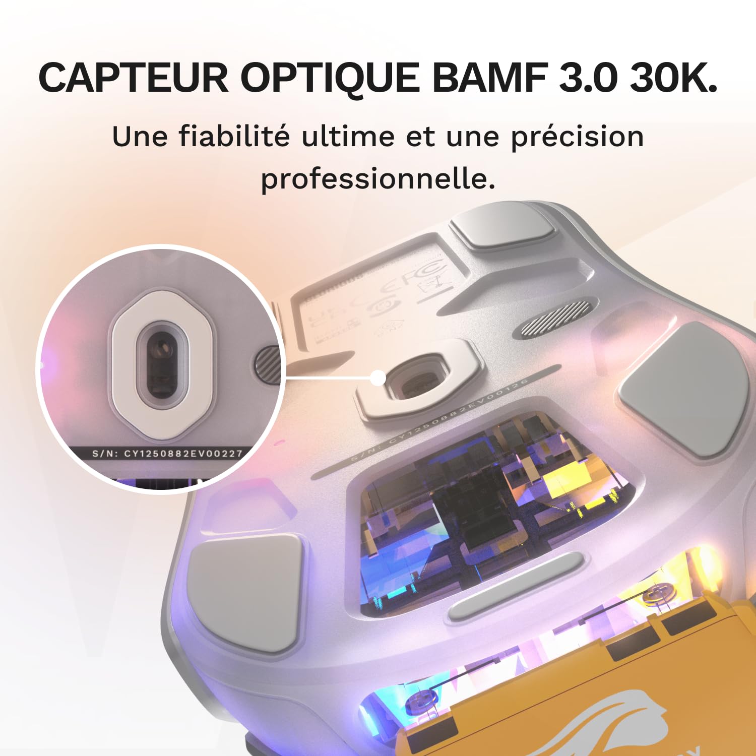 GLORIOUS Model D 3 Souris Gaming sans Fil (Blanc)