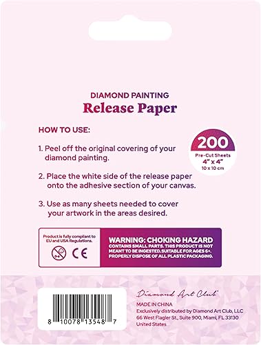 Miniatura 3 de Diamond Art Club Paquete de 200 piezas de papel de liberación de pintura de diamante premium, papel de pintura multiuso, reemplazo de cubierta
