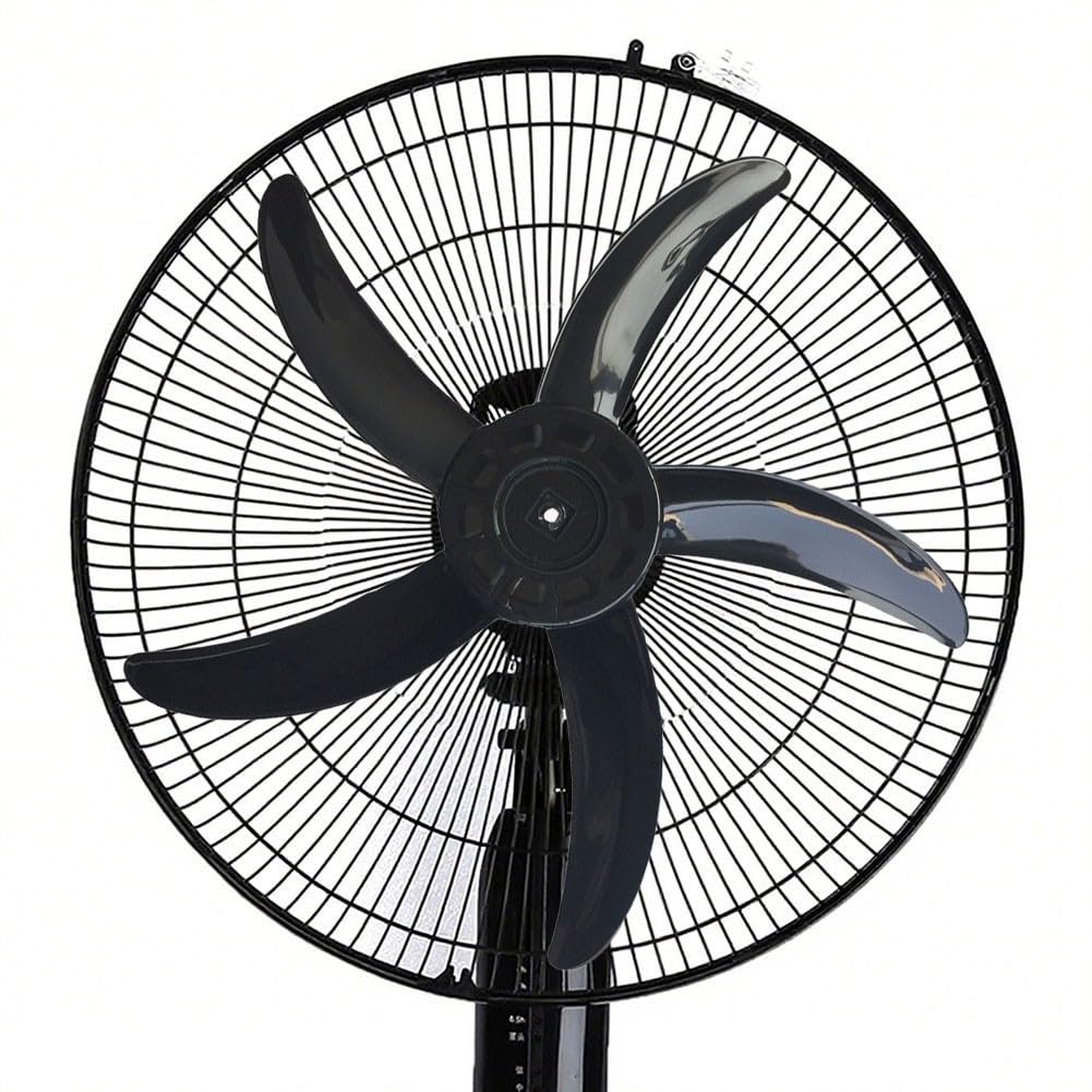 Paquete de 5 aspas de ventilador de 20 pulgadas, 500 mm de diámetro con agujero central de 8 mm, diseño de 5 aspas de plástico ABS para ventiladores de piso y soporte, piezas de repuesto