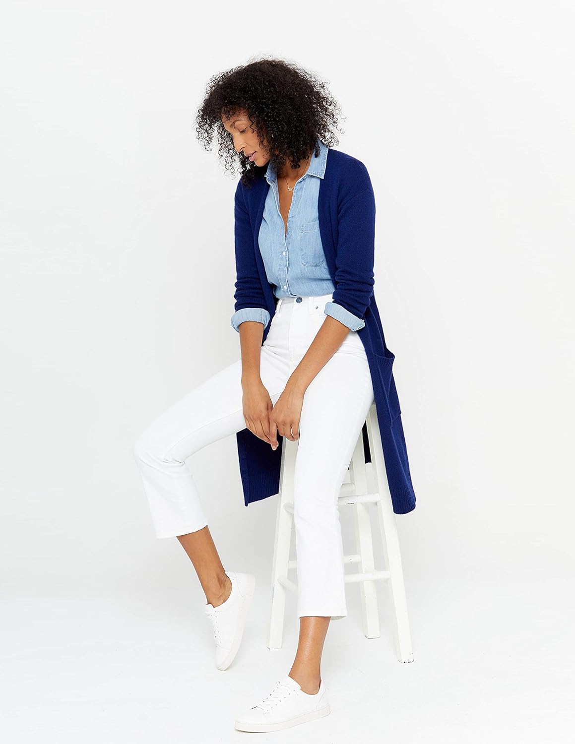 State Cashmere Long Sweater Cardigan Women 100% Pure Cashmere Cardigan with Pockets Cashmere Cardigans for Women - Image 3