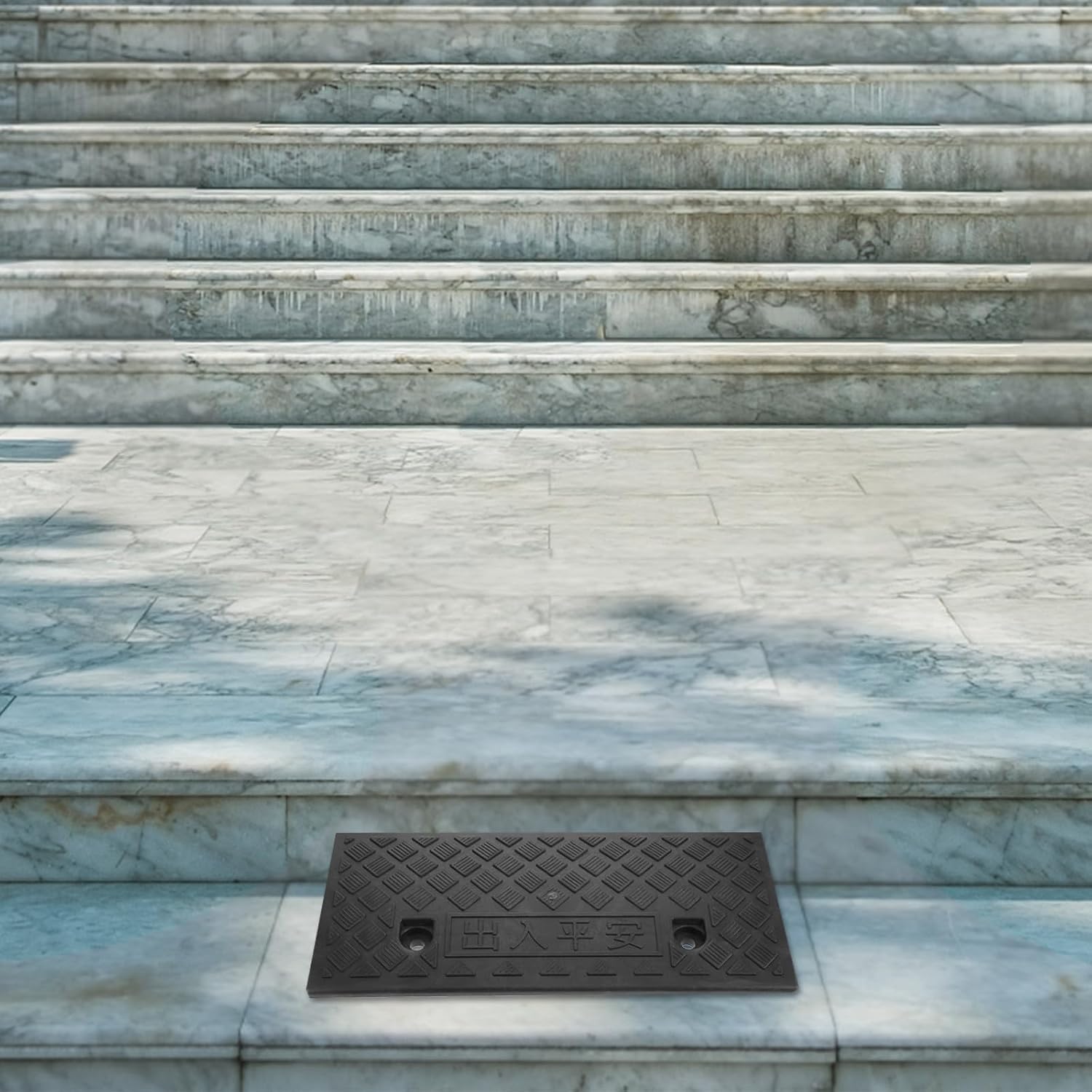 SMASOLO Threshold Ramp Pads Non-Slip 4.5cm High Black Rubber Doorway Ramp Mat for Home and Vehicle Entry with Wheelchair Accessibility and Indoor Use