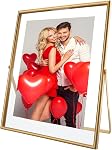 Cadre flottant en or, 8×10 pouces, Portrait pour l'image 7x9, 6x8, 5x7, Cadres photo de table, cadeau chic pour la fête des pères, anniversaire ou mariage