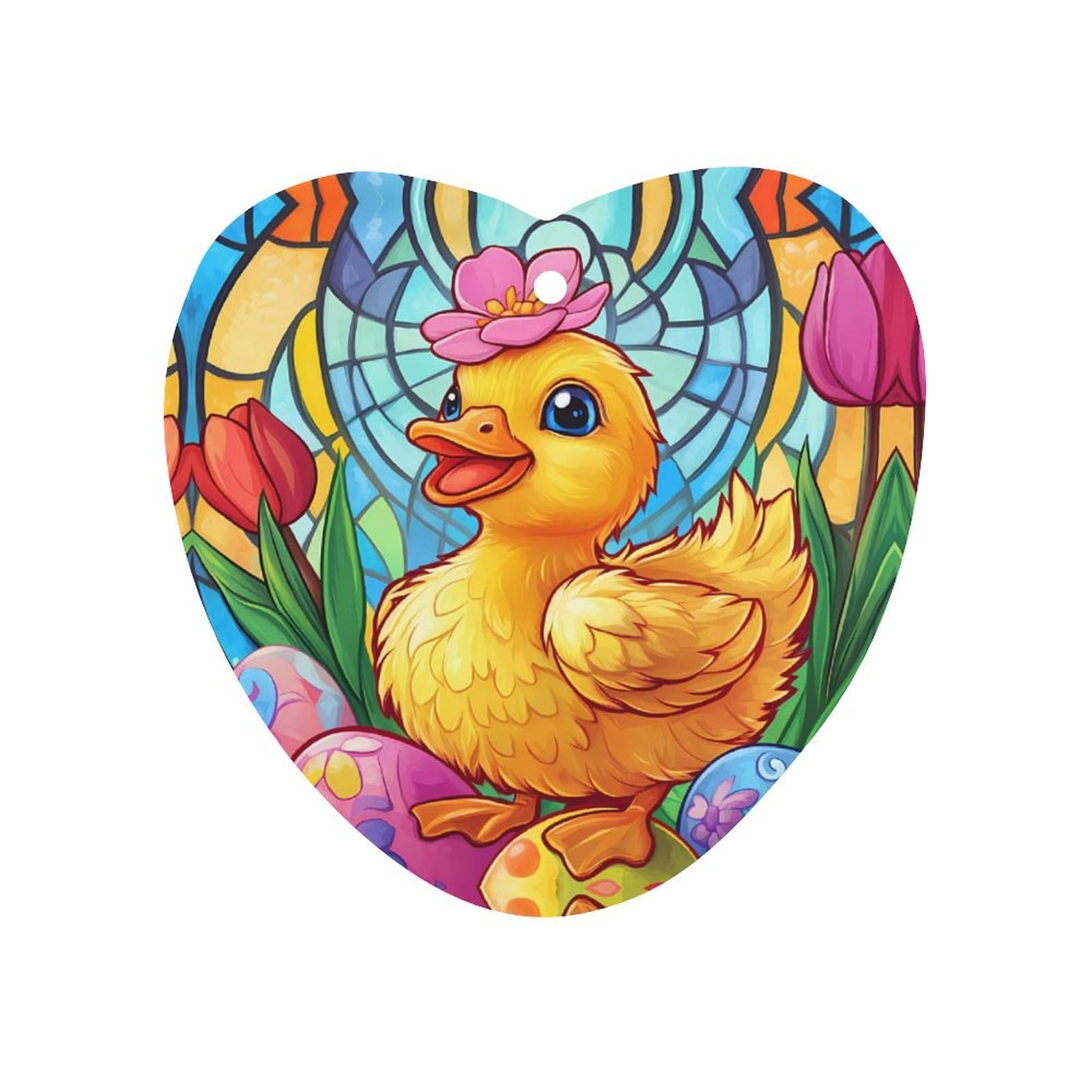 Duck Tulip Flowers Car Air Freshener Hanging Aromatherapy Tablets for Car Accessories Love form