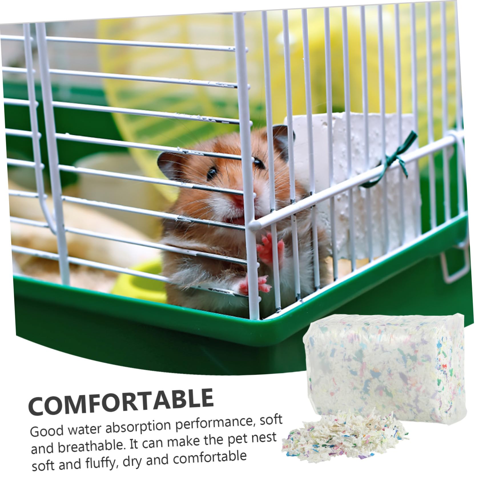 Hamsterkäfigpapier als Käfigauskleidung 450g aus Papier Super Saugfähig und Komfortabel Papiereinlage für Kleintierbetten für Hamster und Meerschweinchen