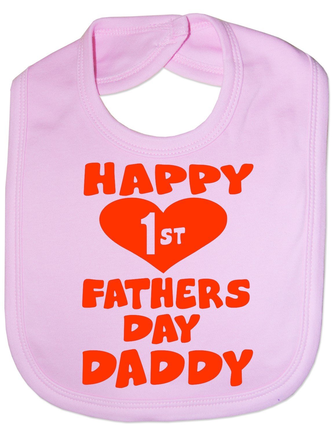 Print4u Pink Happy Father's Day 1St Fathers Day Funny Feeding Bib Present