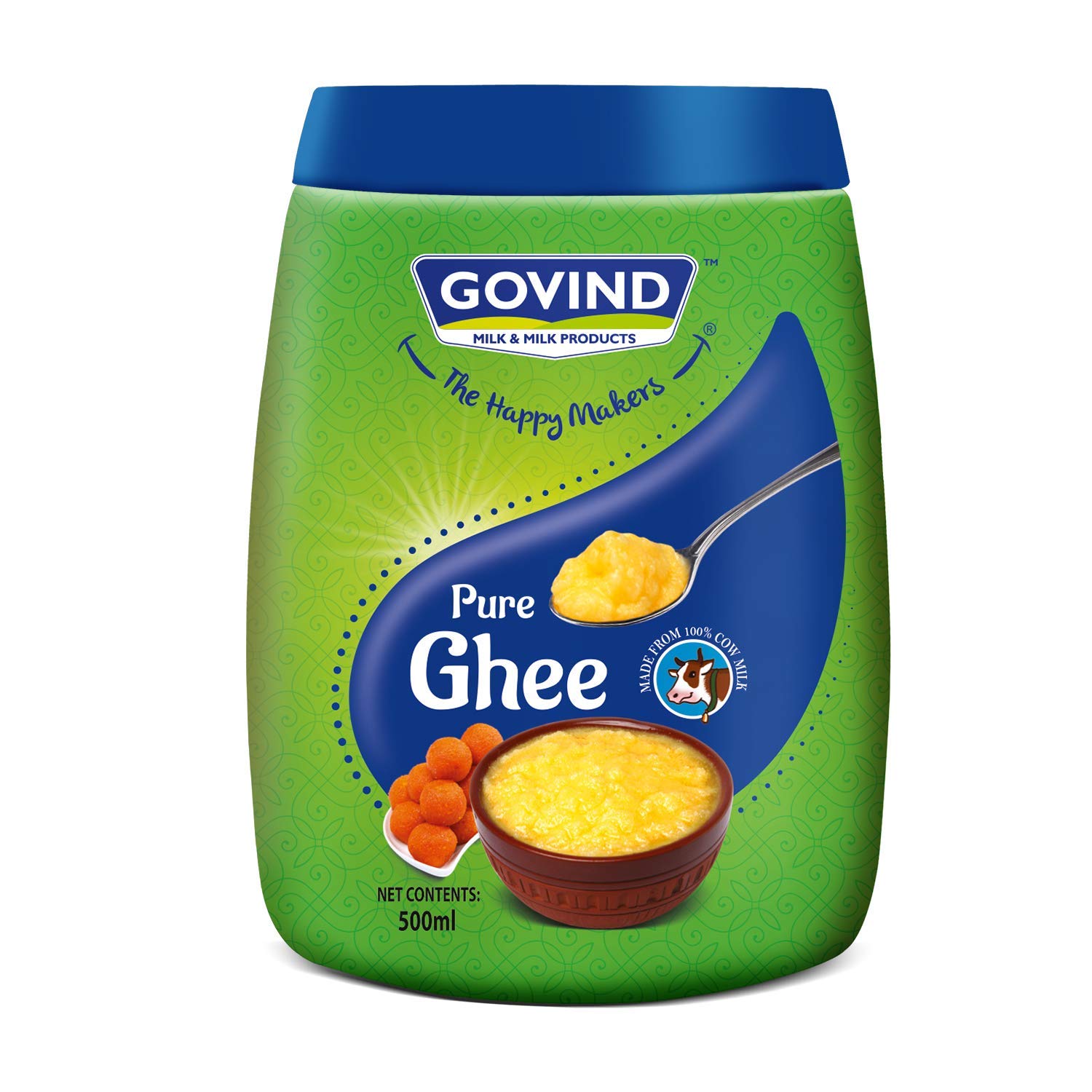 Govind Pure Cow Ghee,India Ka Origina Super Food 99.7% Fat, Rich Texture No Artificial Coloring, Ideal for Healthy Cooking & Digestion. (500ml Pet Jar) (B07XP66J2N) Amazon Price History, Amazon Price Tracker