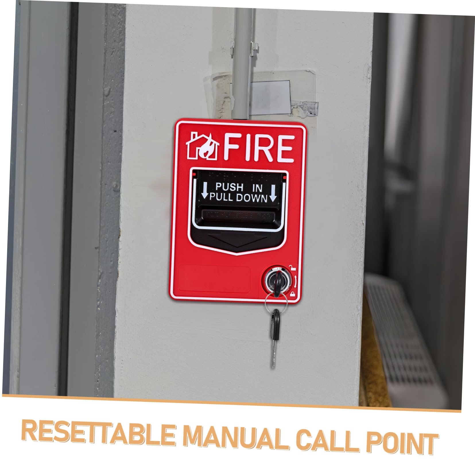 Punto di Antincendio Manuale Interruttore di Allarme Facile da Usare di Reset Rapido per Emergenze con Pulsante Rosso in per Sicurezza