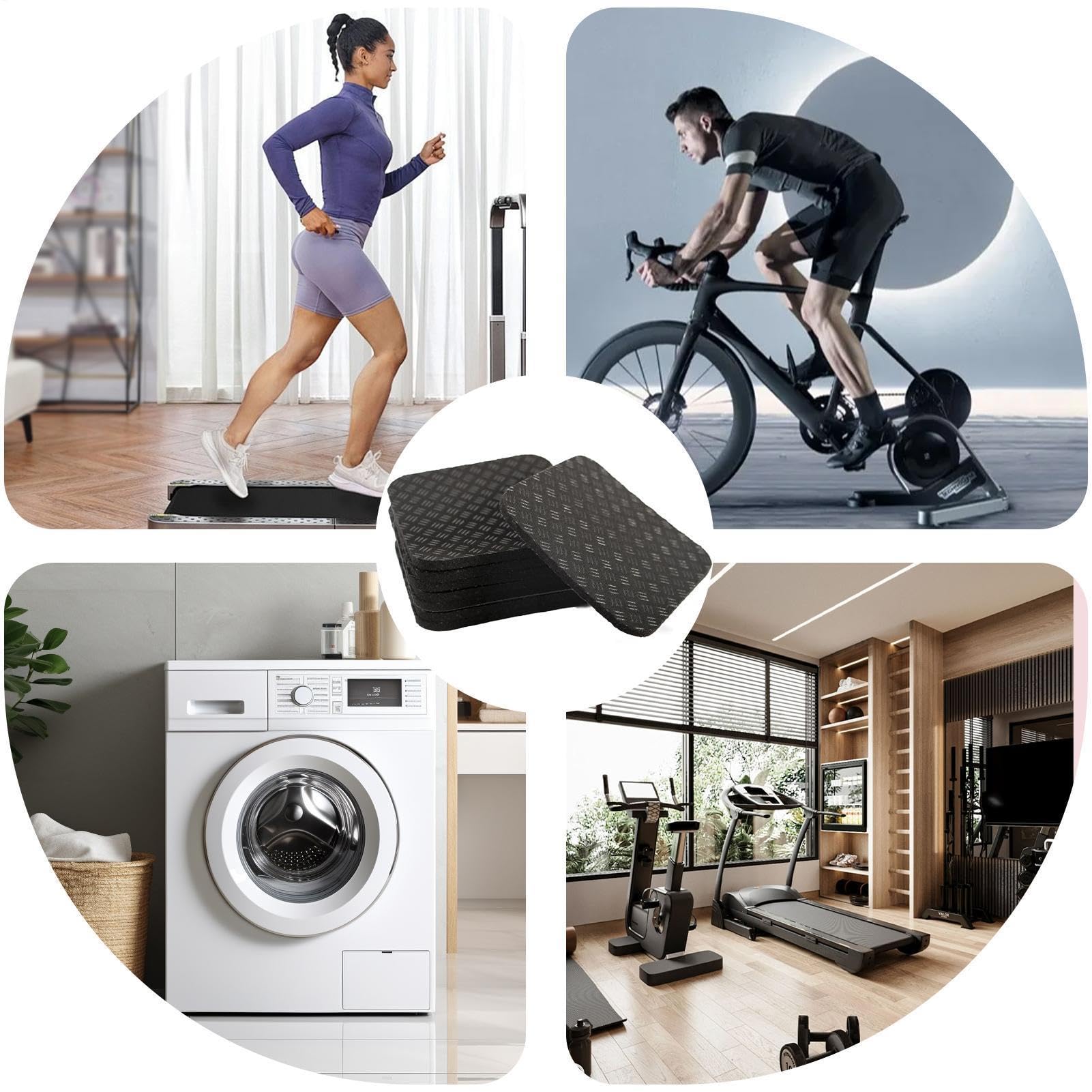 Almohadilla de Choque para Cinta de Correr - Alfombrilla Antideslizante de Silicona | Protector de Piso para máquina de Remo, Amortiguador de Vibraciones para Equipos para Superficies de baldosas, g