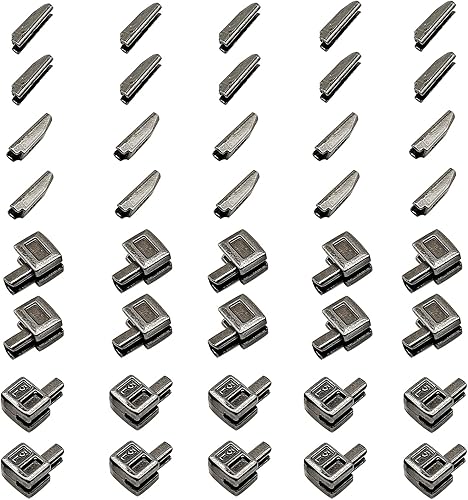 JOSDIOX Retenedor de cremallera de metal, tamaño #5, pin de inserción, cierre de cremallera inferior para reparación de cremallera de metal,