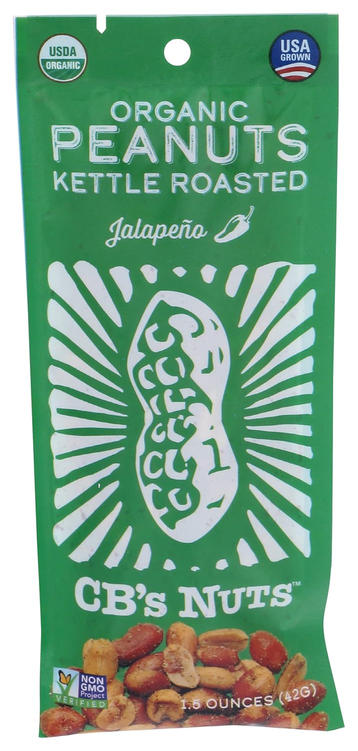 CBS Nuts Organic Kettle Roasted Red Skin Peanuts Jalapeno
