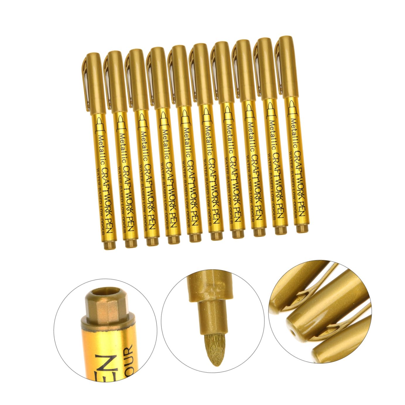 SEWACC 30pièces Marqueurs De Peinture Métallique Pour Textiles Et Stylo De Peinture à Huile Pour Artisanat Et Dessin Feutres Écrits