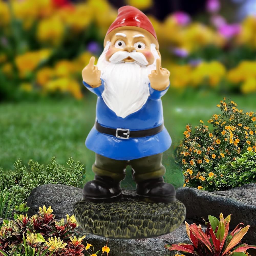 Garden Gnomes Funny Garden Ornaments Outdoor - Rude Garden Gnomes Middle Finger Gifts - Gnomes Garden's Ornaments Outdoor or Indoor - Image 3
