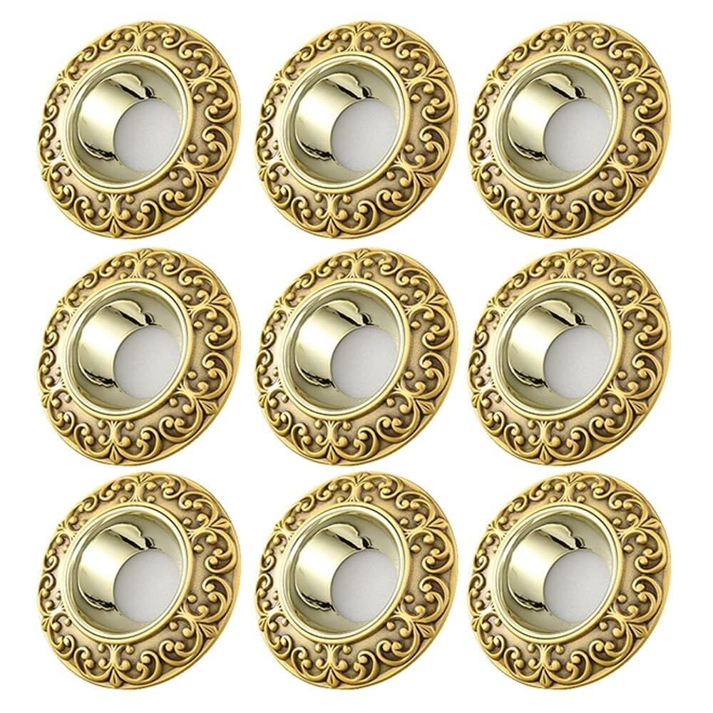 Confezione da 9,6W-14W LED Plafoniera in Ottone Spazzolato Faretto da Incasso a soffitto a bulbo oculare da 3 Pollici Luci con Motivo Squisito, Senza sfarfallio (Colore: 6w, Dimensioni: Luce Neutra)