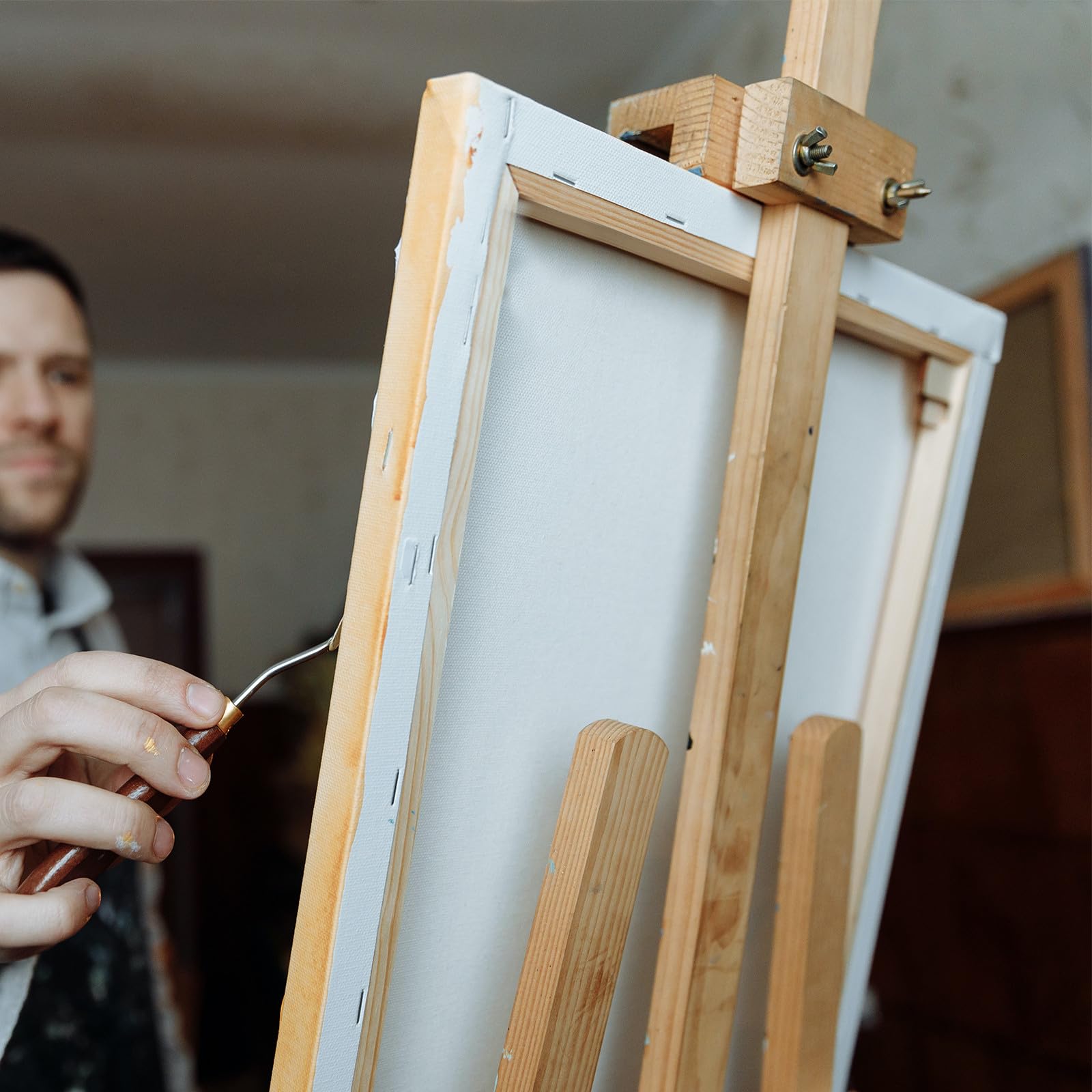 Leinwand Keilrahmen 40x50cm ohne Grate mit Aufsteller Selbstgemacht Kombinationsrahmen für Ölgemälde und Kreative Kunstprojekte