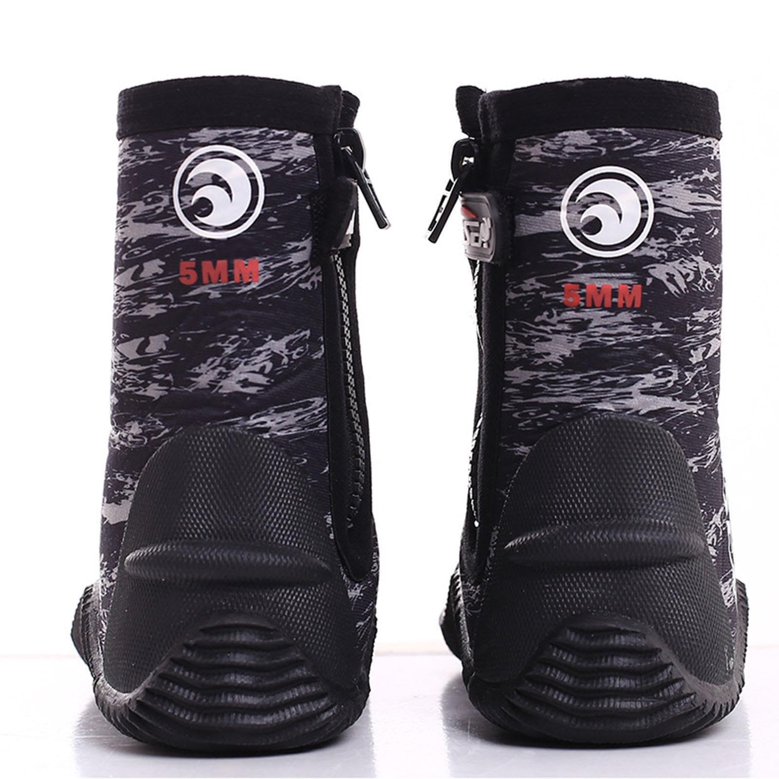 Neopren Tauchschuhe, Unisex, Wasserschuhe mit Rutschfester | Gummisohle, 5 mm dick, bequem und ideal für langes Training.
