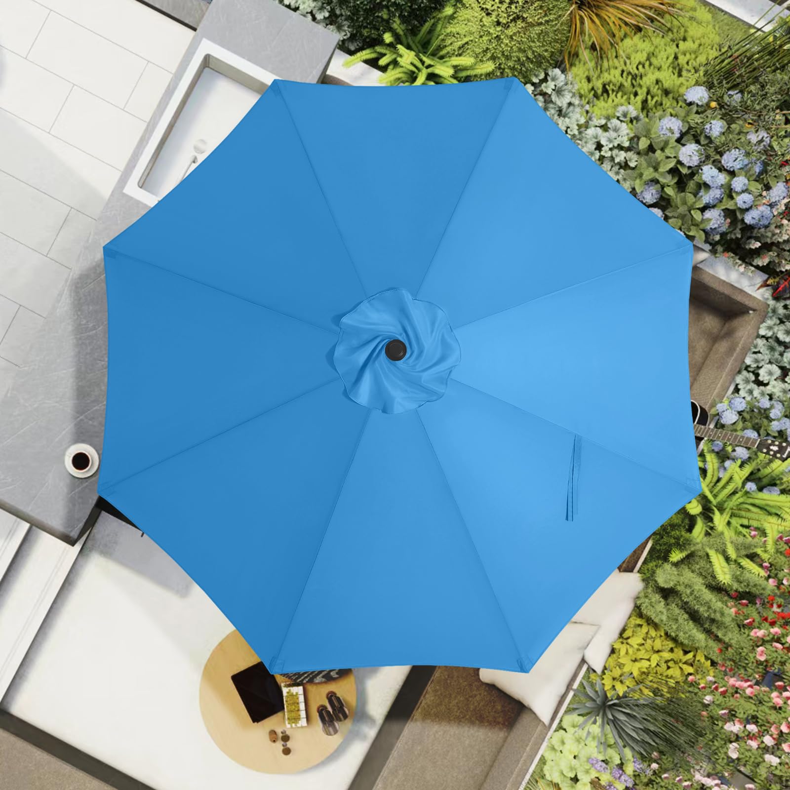 blue patio umbrella cover MASTERCANOPY 9 ft Replacement Canopy for 8 Ribs leather rucksack backpack R6 Fat tire electric Color:Lake Blue sponge lightly with a
