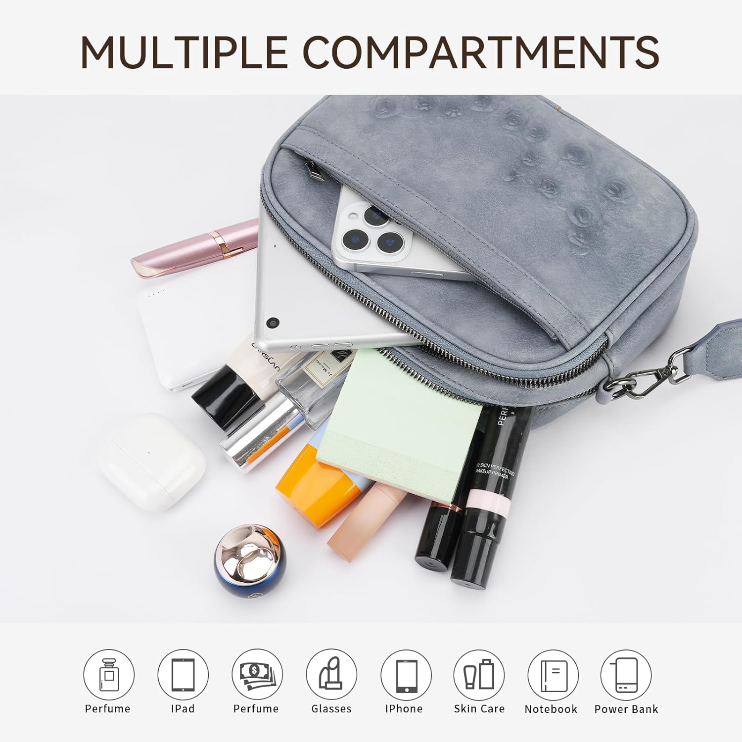 MEITRUE Crossbody Purse for Women Vegan Leather Small Crossbody Bags with Adjustable Strap Multiple Pockets Shoulder Handbags - Image 5