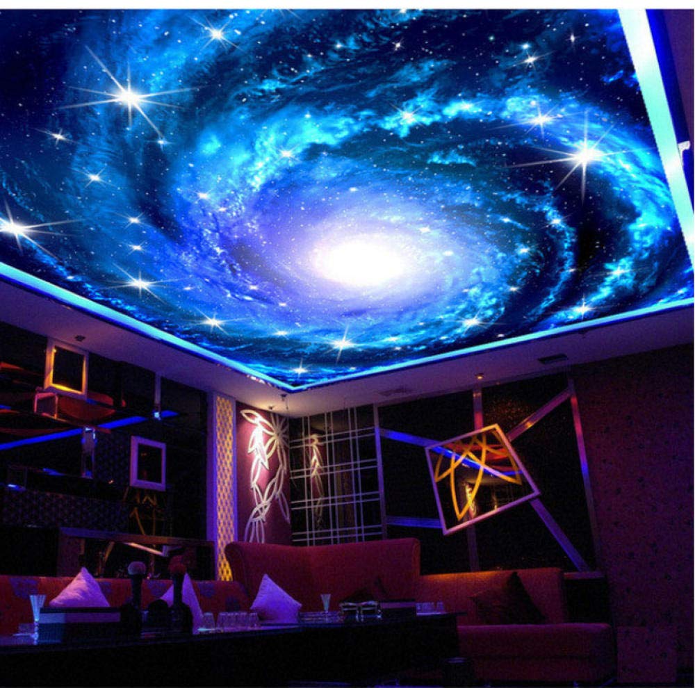 Dalxsh Custom 3D Photo Wallpaper Galaxy Star Ceiling Fresco Wall Art Painting Living Room Bedroom Ceiling Mural Wallpaper 3D -200X140Cm