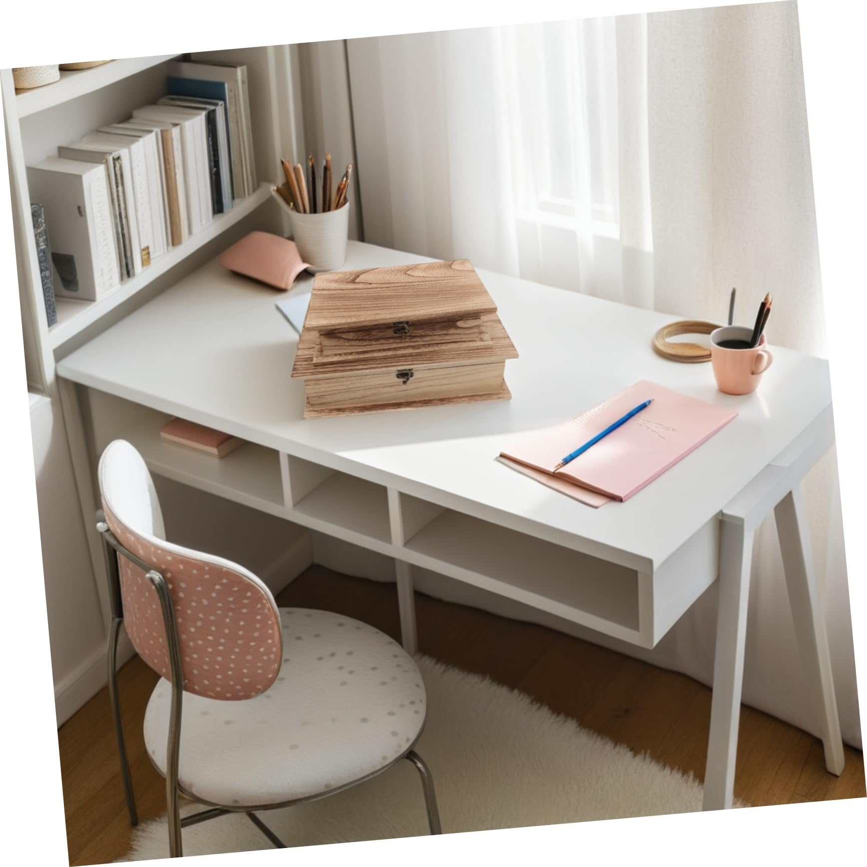 Cabilock 2 Piezas Caja De Madera Para Guardar La Biblia Organizador Clásico De Madera Caja De Recuerdos Para Estudio Dormitorio Decoración