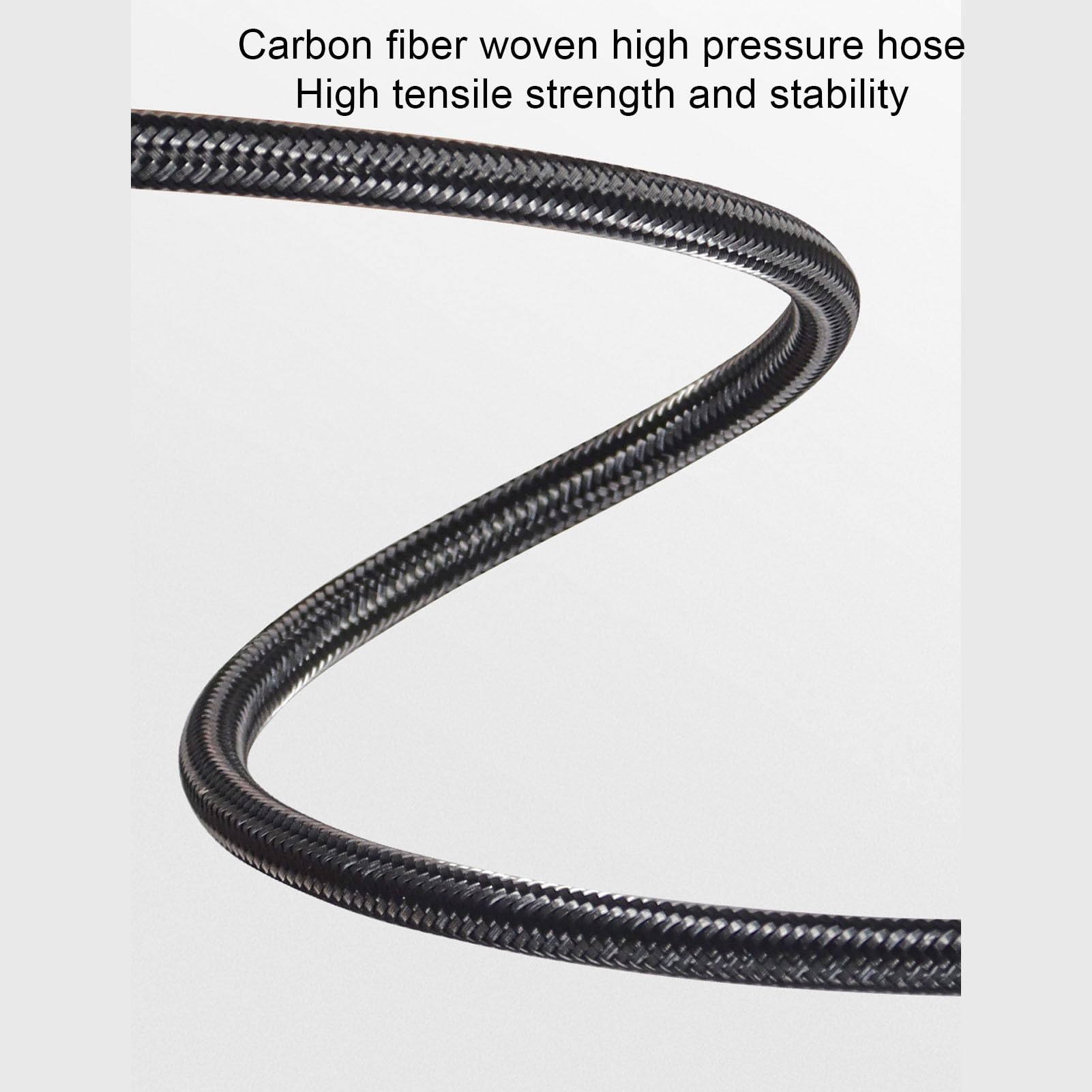 Manómetro de Buceo, Manómetro de Buceo de Fibra de Carbono de Acero Inoxidable con Esfera Luminosa y Gancho BCD, para Equipos de Submarino (80CM)