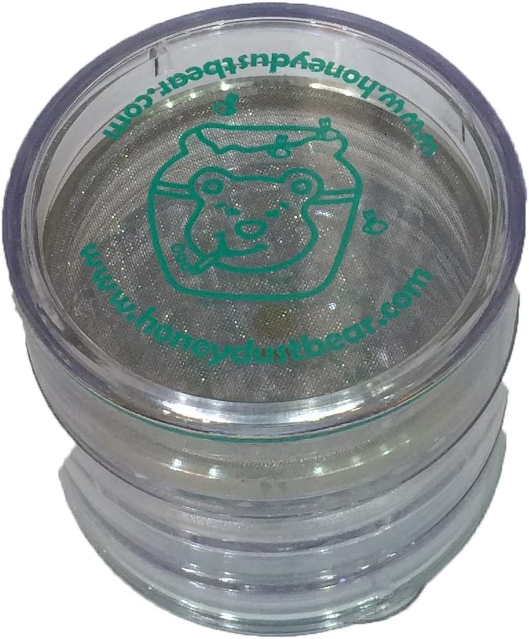 Honey Dust 65mm 4 Part Plastic Crystal Catcher Grinder - Clear