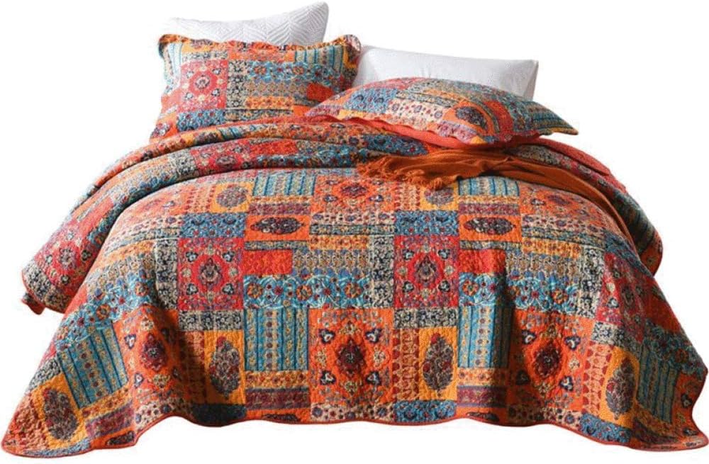 CXLT 100 Cotton Bohemian Bed Throw Double Multifunction Quilted Quilt