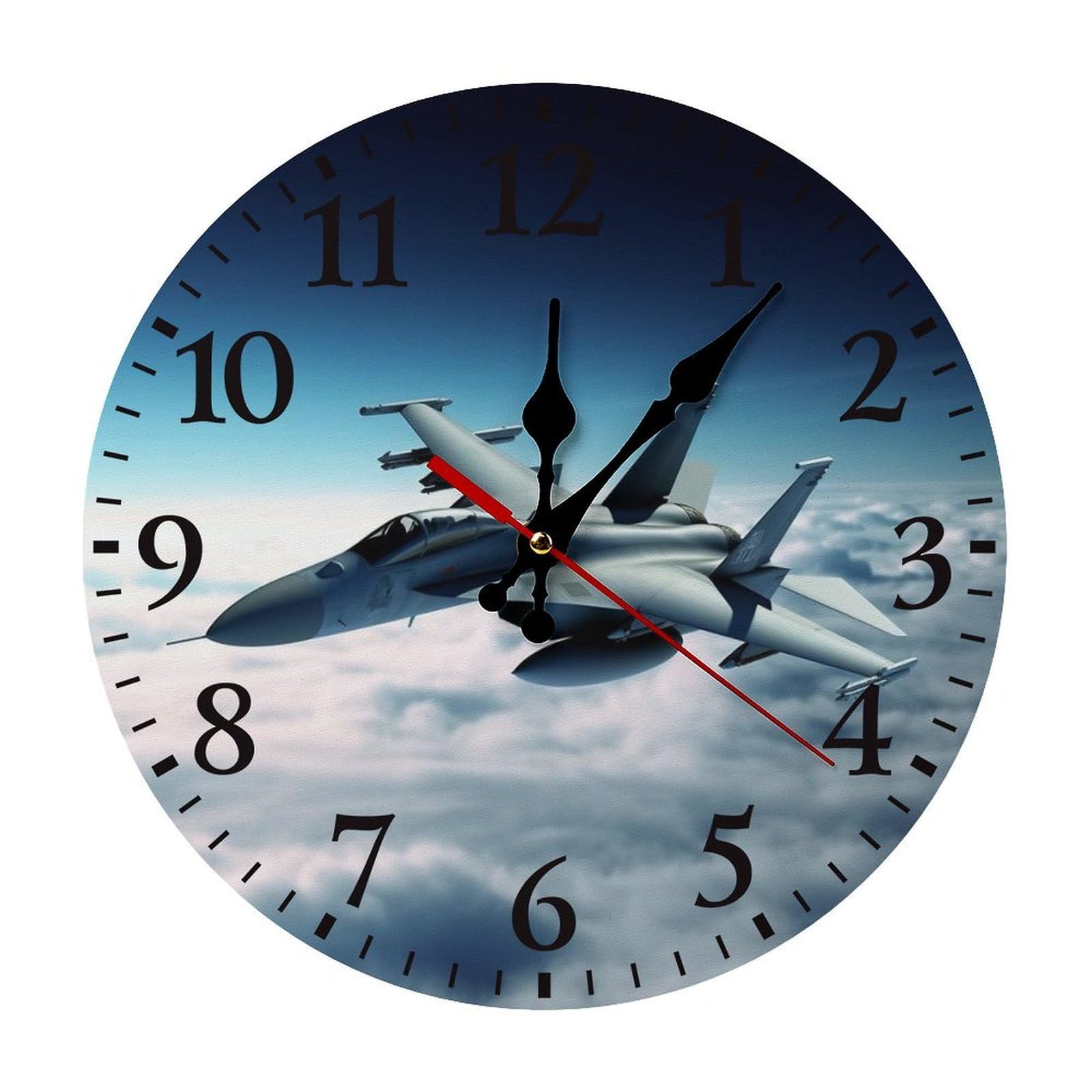 Horloge murale avec chiffres arabes pour un repère temporel classique
