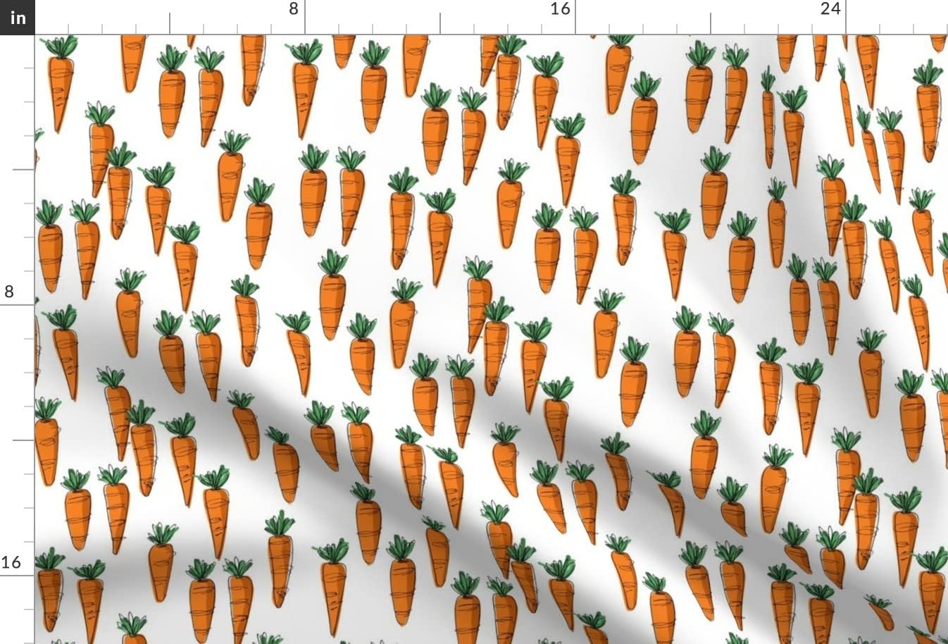 Spoonflower Fabric - Tree Carrot Easter Bunny Food Vegetable Printed on Upholstery Velvet Fabric Fat Quarter - Upholstery Home Decor Bottomweight Apparel