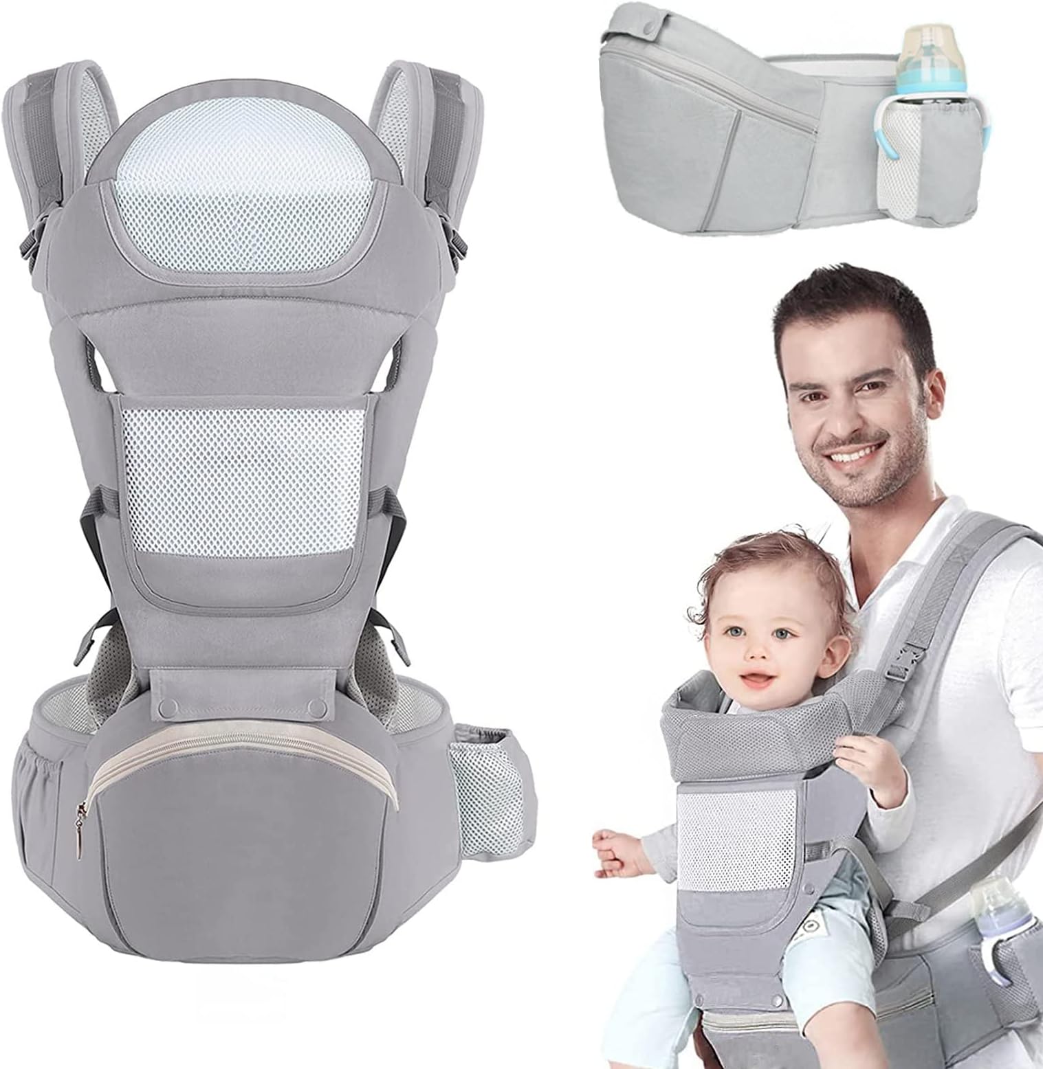 Baby Carrier for Newborn (UK Company) Adjustable Size 3-36 Months Old
