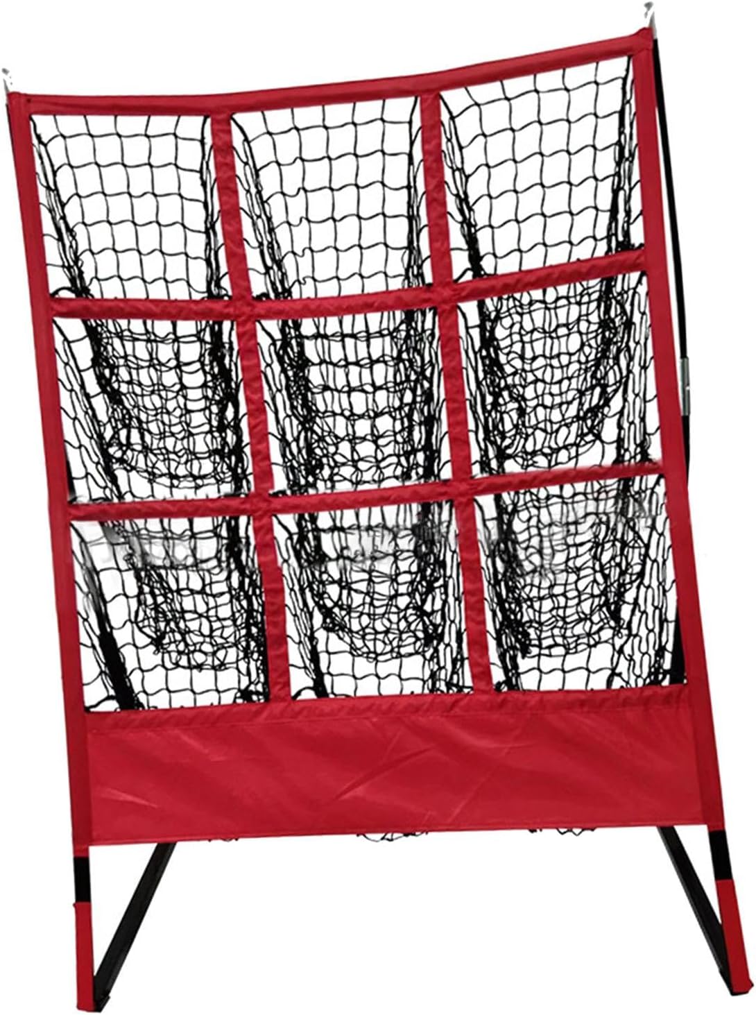 Baseballs Pitching Net Pitching Target Portable Replacement Lightweight 9 Holes Throwing Net for Park School Catching Outdoor