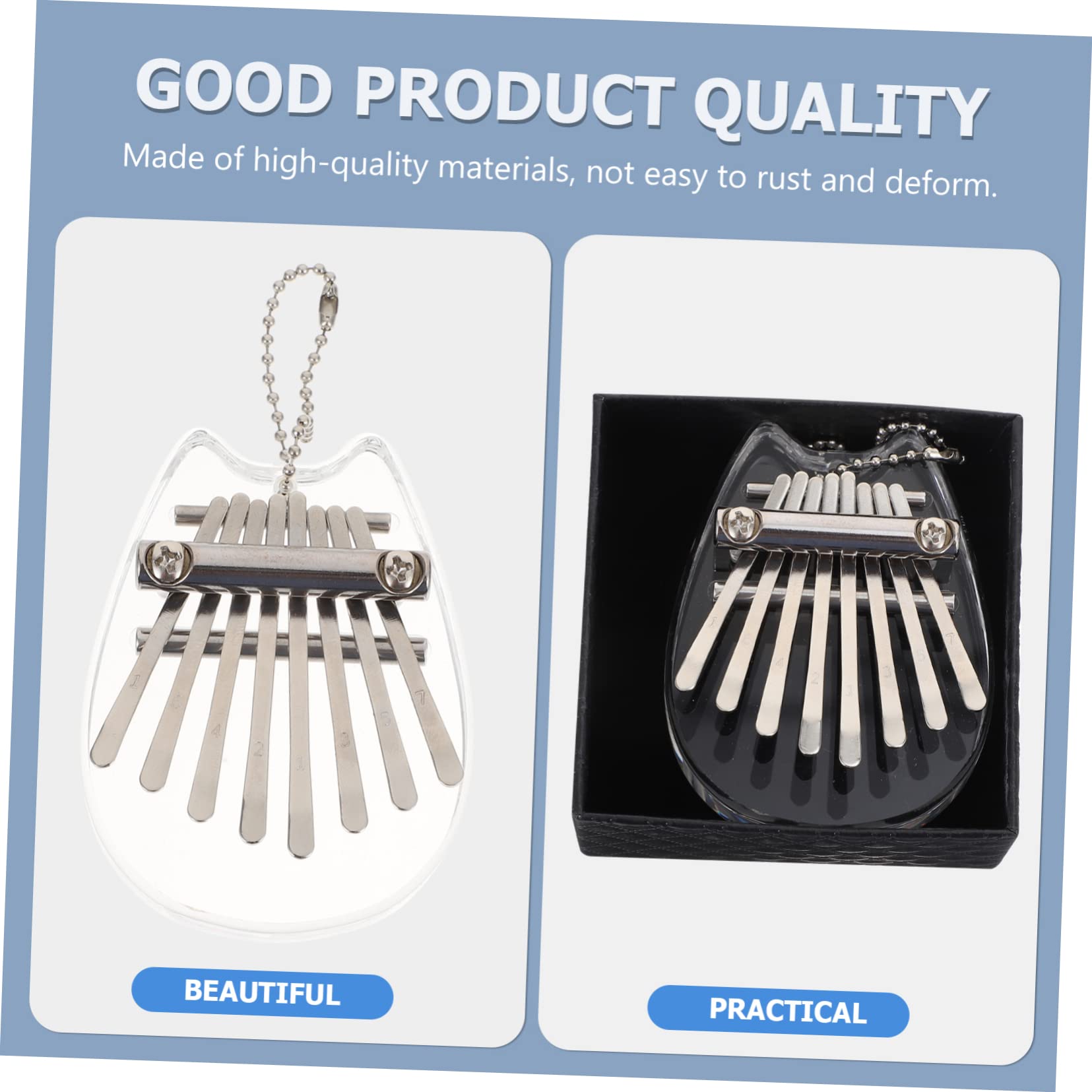 Abaodam 3 Set Kalimba a 8 toni strumento musicale speaker portatile pianoforte a dita mbira pianoforte a pollice portatile strumenti musicali pianoforte a otto tasti calimba portatile