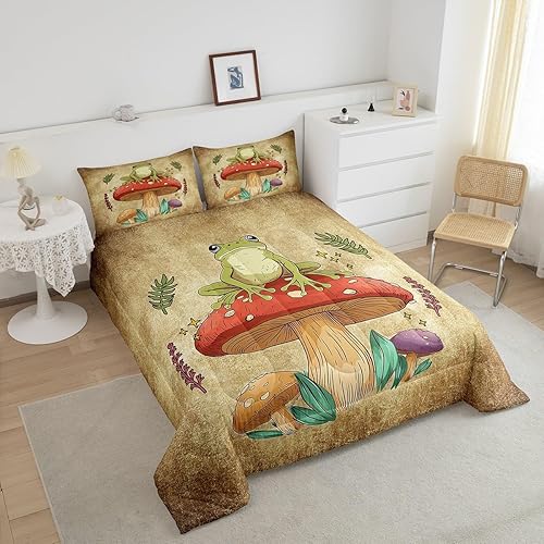 Miniatura 10 de Castle Fairy Lindo juego de edredón de conejillo de indias, tamaño matrimonial, juego de edredón de cama con 2 fundas de almohada, para niñas y