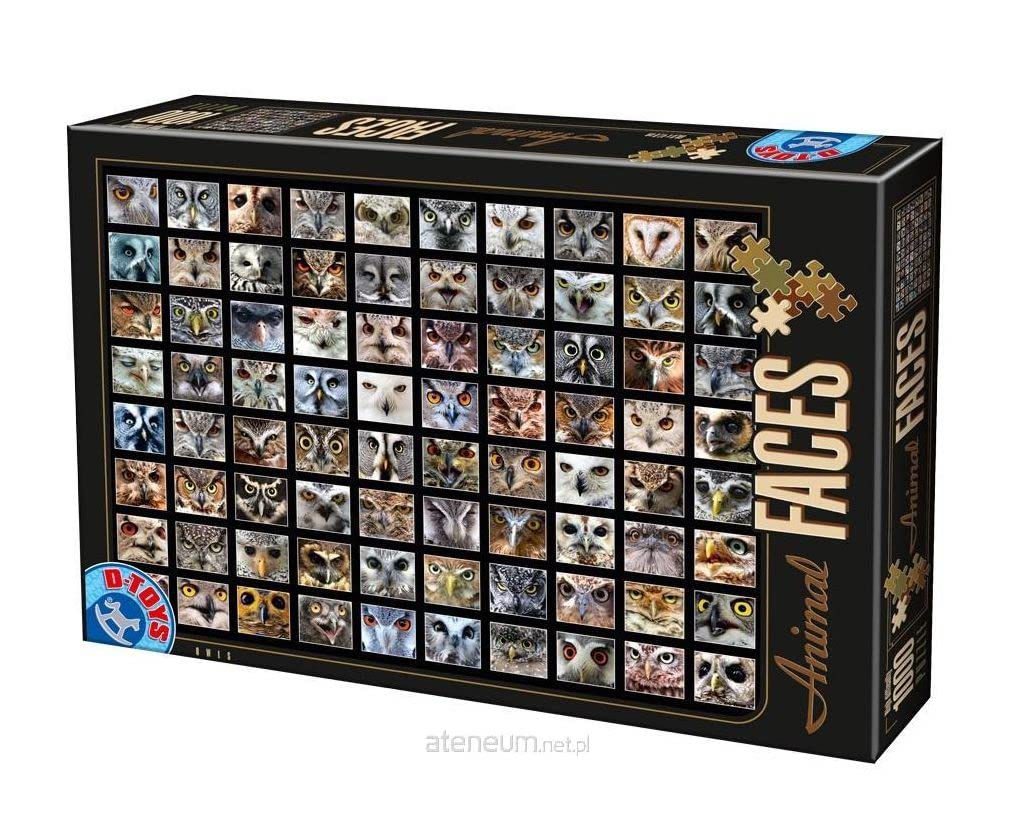 Puzzle da 1000 pezzi con gufi britannici, barbagianni e