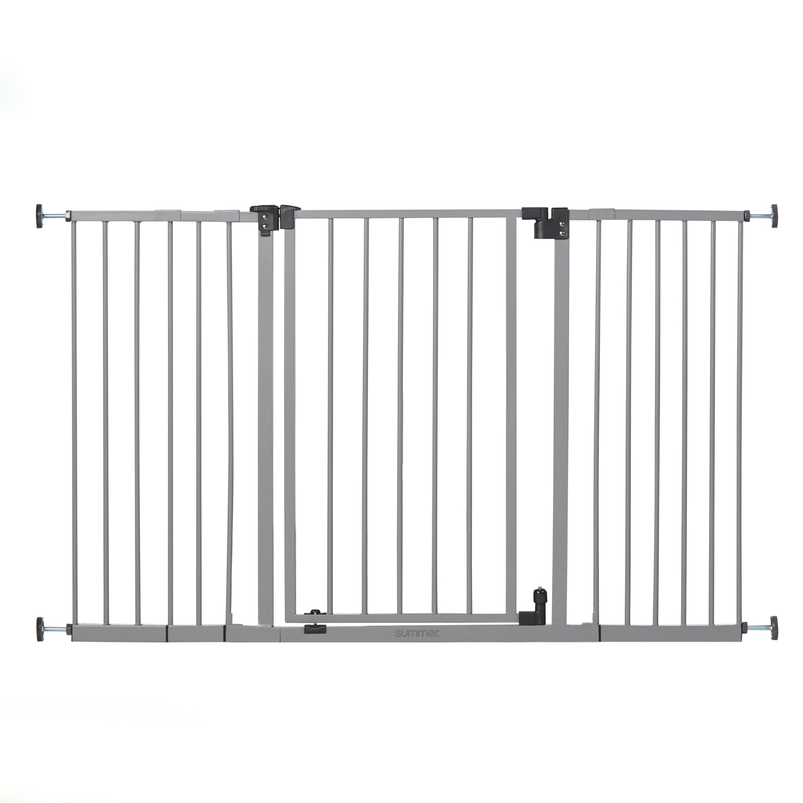 Ingenuity Summer Infant Central Station Stairway Wall, Banister, or Doorway Simple to Secure Safety Pet and Baby Gate with 3 Extension Frames, Gray : Baby
