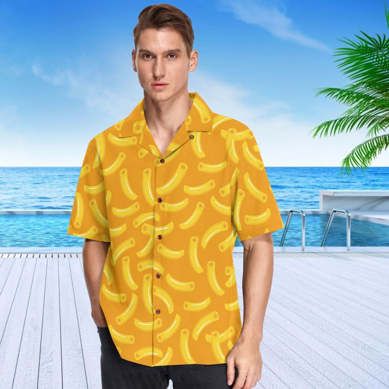 visesunny Mens Button Down Short Sleeve Dress Shirt Novelty Hawaiian Holiday Summer Funny Tops S-XXXL - Image 4