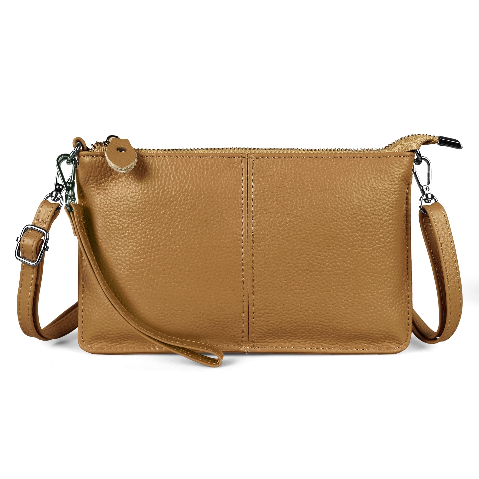 befen Small Genuine Leather Crossbody Bags for Women Wristlet Clutch Wallet