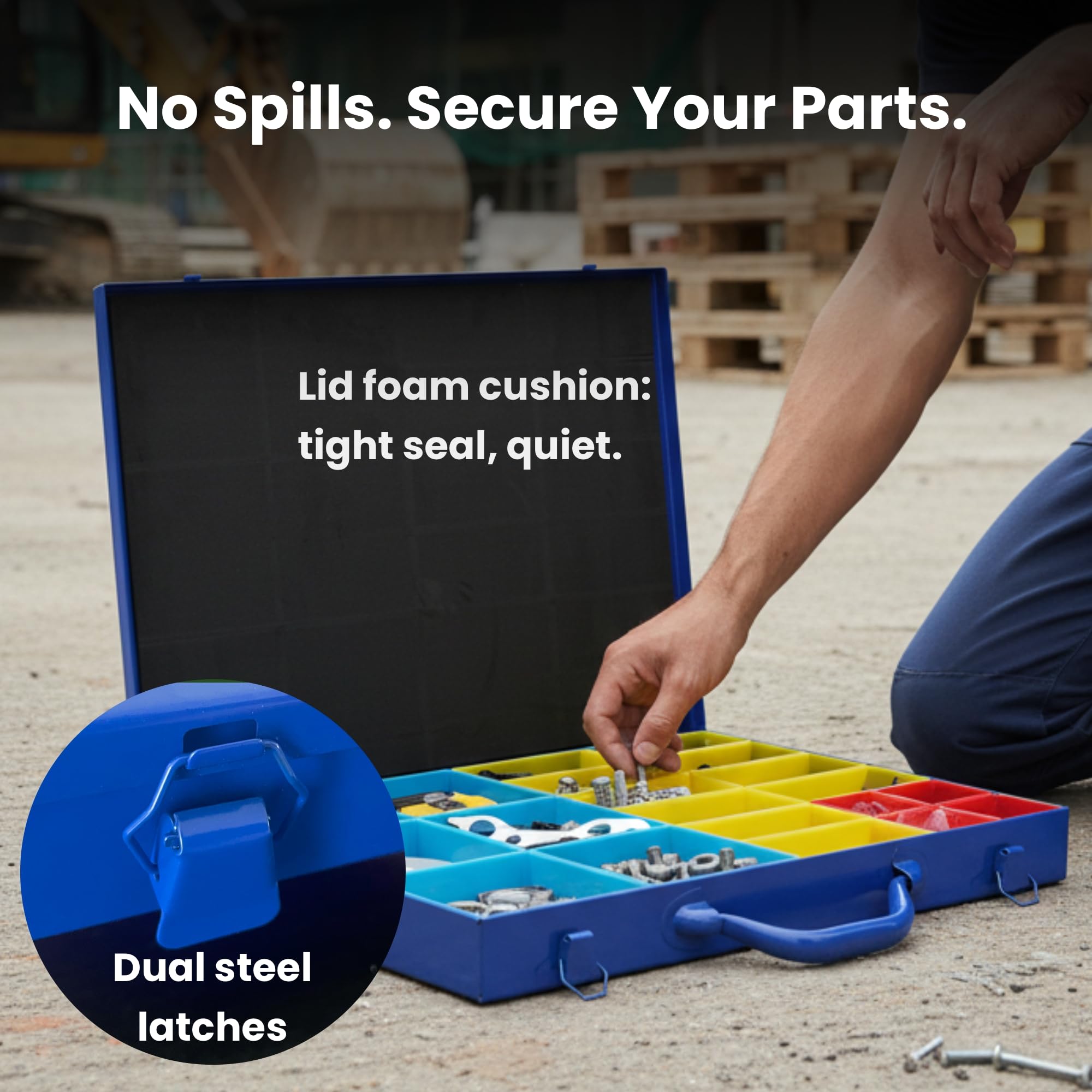 Metal Screw Organizer Box - Nut and Bolt Organizer and Storage