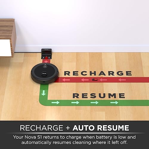 Miniatura 3 de iHome AutoVac Nova S1 Robot aspiradora con navegación LIDAR, 150 minutos de funcionamiento, aplicación + control remoto (renovado)