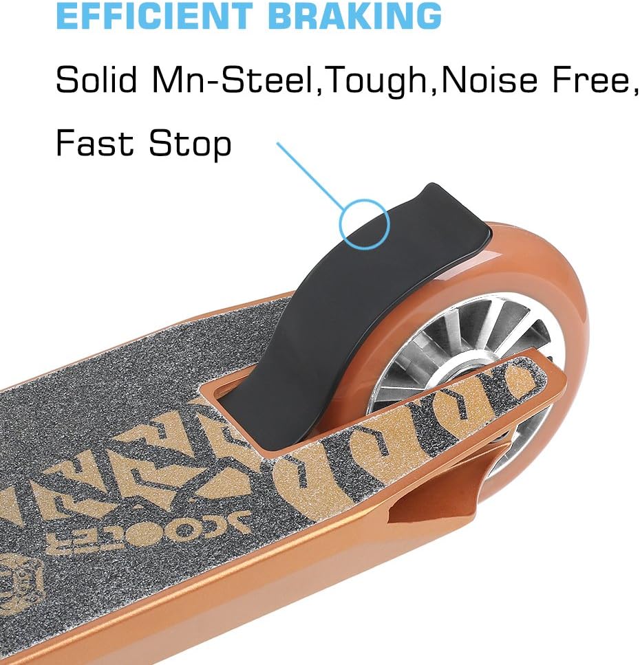 VOKUL Pro Stunt Scooter - Freestyle Trick Scooter Best Entry Level Pro Scooter for Age 7 Up Kids,Boys,Girls - Durable, Smooth, CrMo4130 Chromoly Bar,Reinforced Deck,Nice Color Design