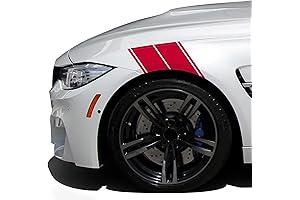 (2) Vinyl Fender Hash Stripes Racing Decals Pinstripes Stickers Tape Pair (Red (PMS 200C))
